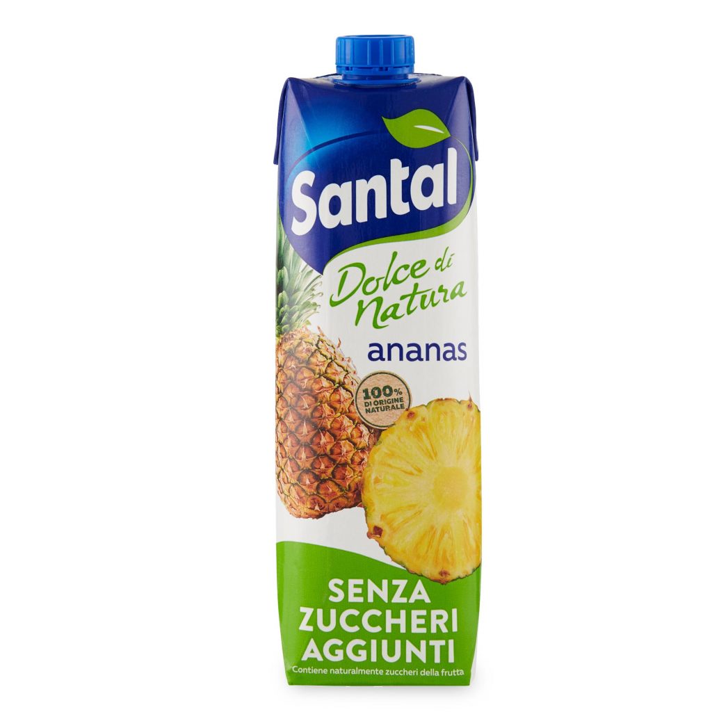 SUCCO SANTAL SENZA ZUCCHERO 1 LT ANANAS