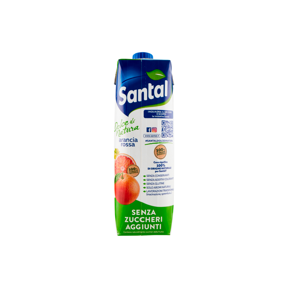 SUCCO SANTAL SENZA ZUCCHERO 1 LT ARANCIA ROSSA